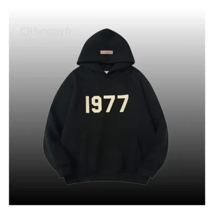 Essentials 1977 Pullover Hoodie Black