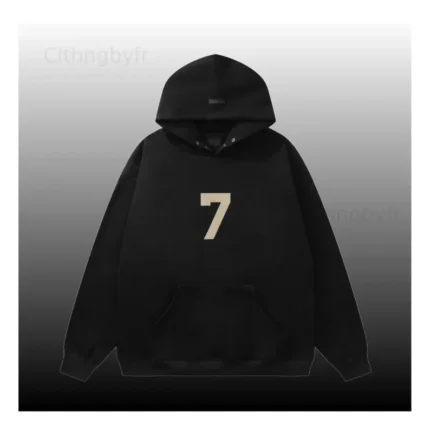 Essentials 7 Hoodie Black