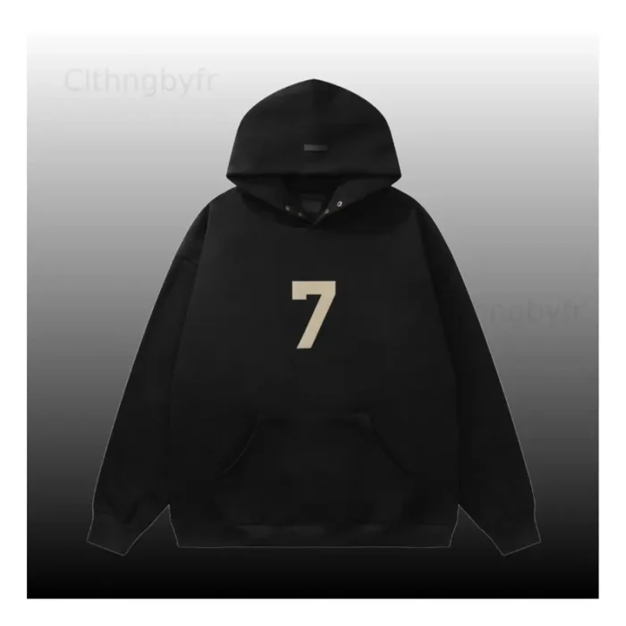 Essentials 7 Hoodie Black